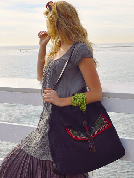 Yavash Hemp and Hill Tribe Embroidered Bag