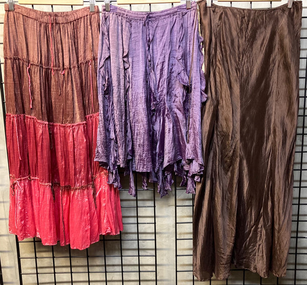 Exclusive Offer on 3 Skirts in Handpicked Crushed Silk Samples