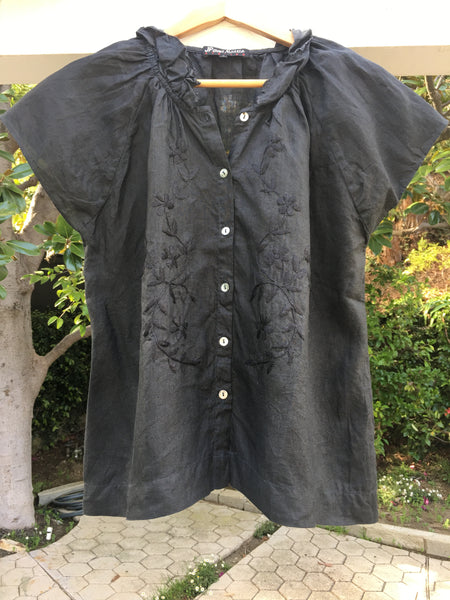 2950 Sweet Susie Hand Embroidered Linen Shirt
