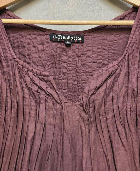 Elbow Sleeve Francoise Dress - Dried Rose