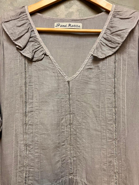 Sherri Shirred Collar Dress