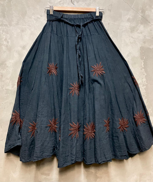 Sunflower Hand Embroidered Skirt