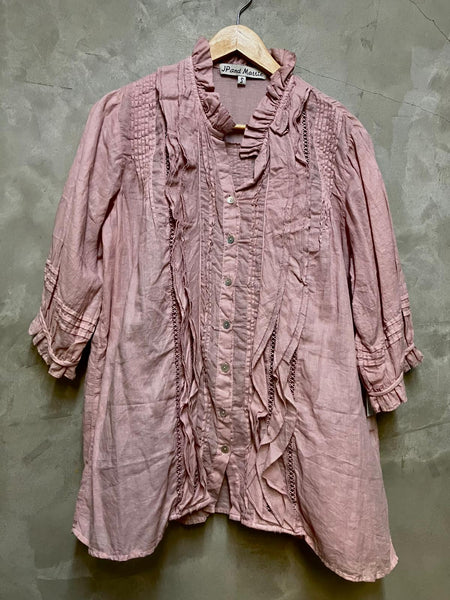 2030 Madeleine Ruffle and Lace Shirt