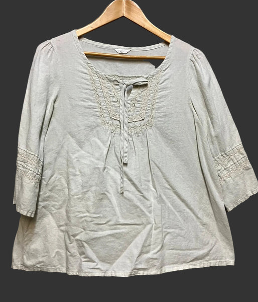 Young Designer Exclusive Lace Band Linen/Cotton Tunic