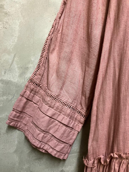 Ally Hand Embroidered Dress Blush