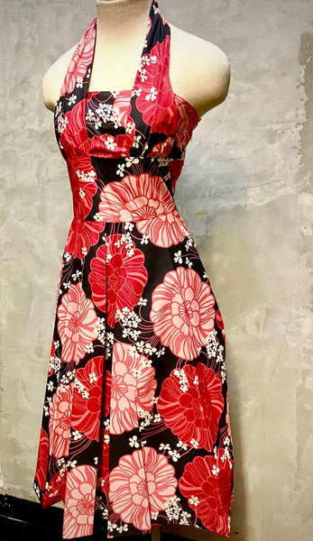 JP and Mattie Vintage Collection - Red Flowers Hollywood Dress