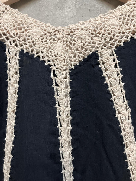 Young Designer Exclusive Top With Hand Crocheted Bands