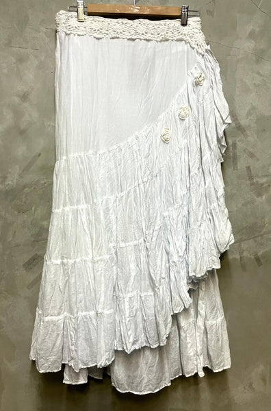 Wrap Skirt with Hand Crochet