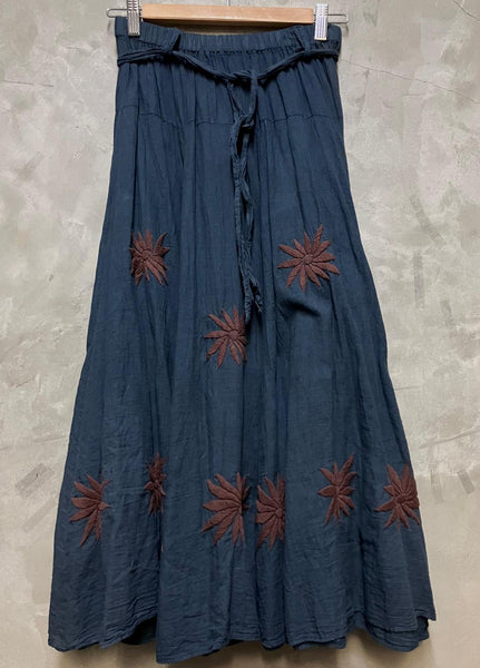 Sunflower Hand Embroidered Skirt