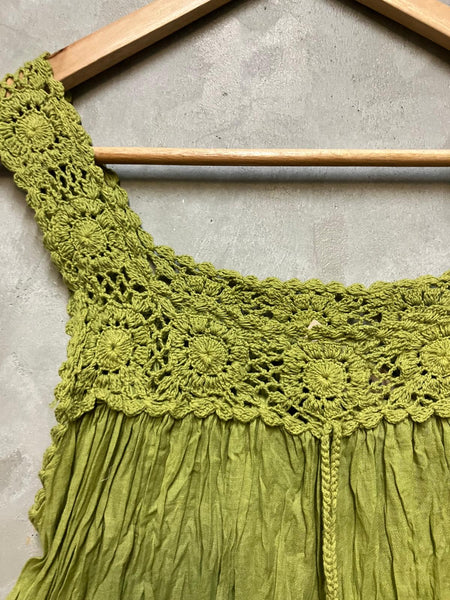 Hand Crochet Yoke Top