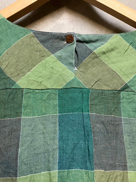 Young Designer Exclusive Linen Plaid Dress