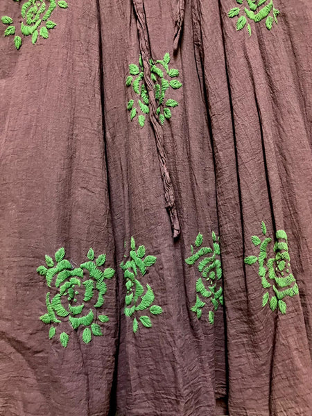 8230 Flower Child Hand Embroidered Skirt