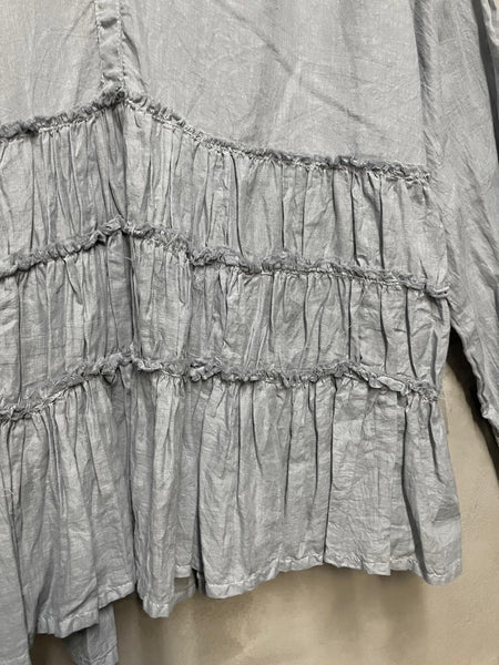 Renee Ruffle Top - Cornflower