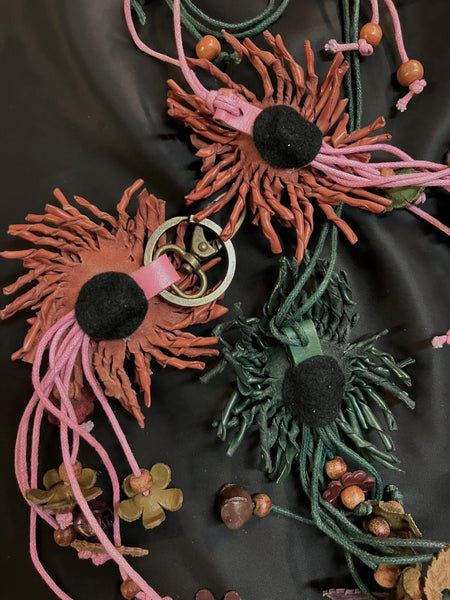 3 Hand Made Leather Accessories for Bag Charms