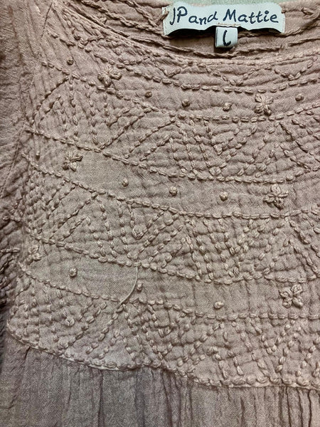 Hand Embroidered Yoke Top