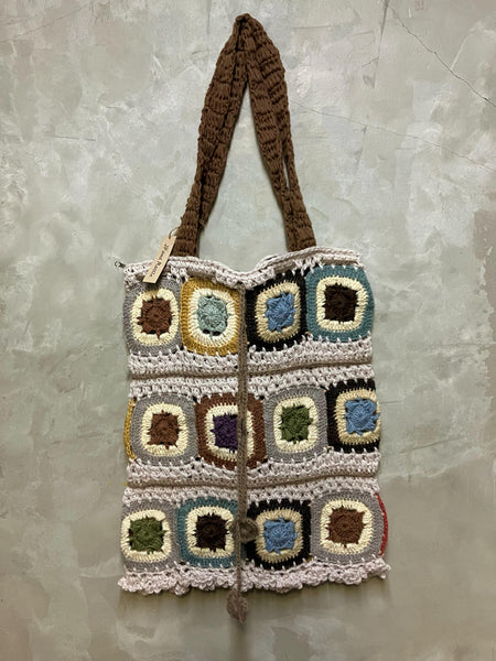 Jini Hand Crochet Tote Bag Grey