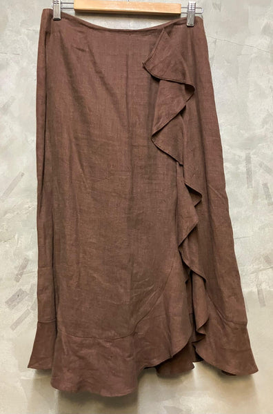 Linen Ruffle Skirt