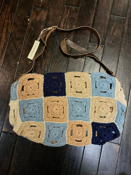 Josefina Blue Hand Crochet Bag