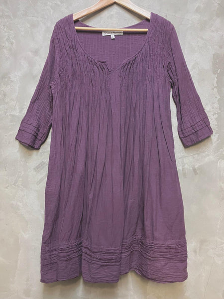 Elbow Sleeve Francoise Dress - Violet