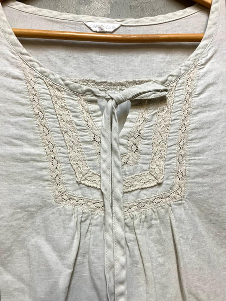 Young Designer Exclusive Lace Band Linen/Cotton Tunic