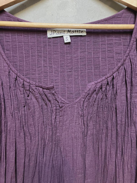 Elbow Sleeve Francoise Dress - Violet