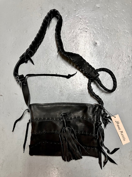 Yen Recycled Leather Patch Cross-Body Bag