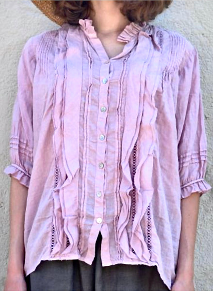 2030 Madeleine Ruffle and Lace Shirt
