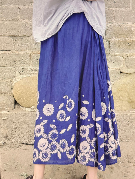 2441 Indigo Tie-Dye Garden Skirt