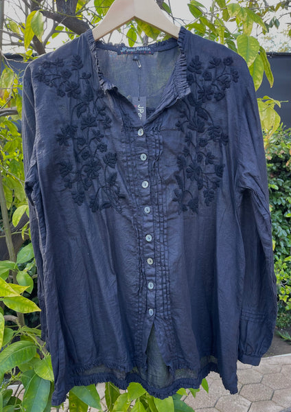 8030 Gabriella Hand Embroidered Shirt