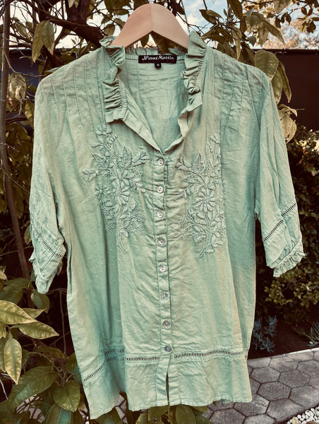 5335 Sabine Hand Embroidered Shirt