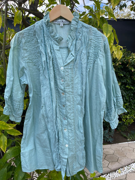 2030 Madeleine Ruffle and Lace Shirt