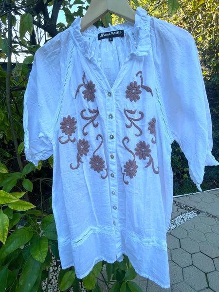 3392 Georgina Hand Embroidered Shirt