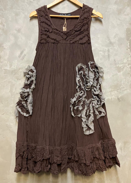 Doris Large Daisy Appliquée Dress