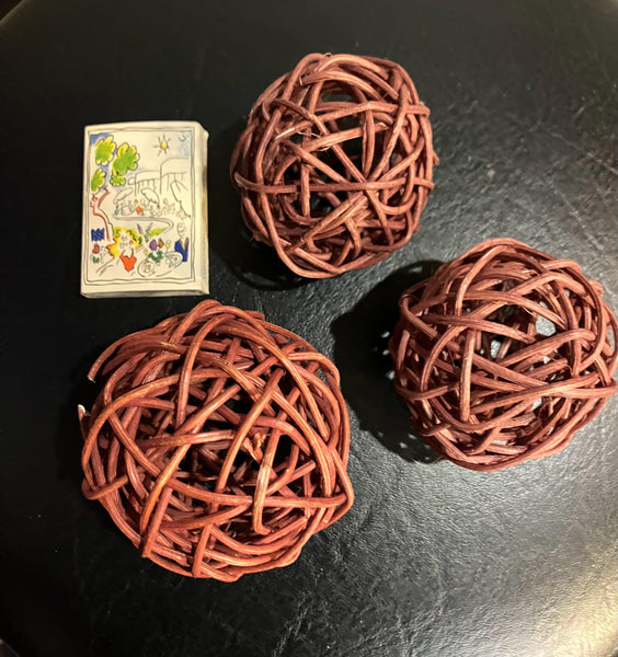 Decorative Rattan Balls - package of 36
