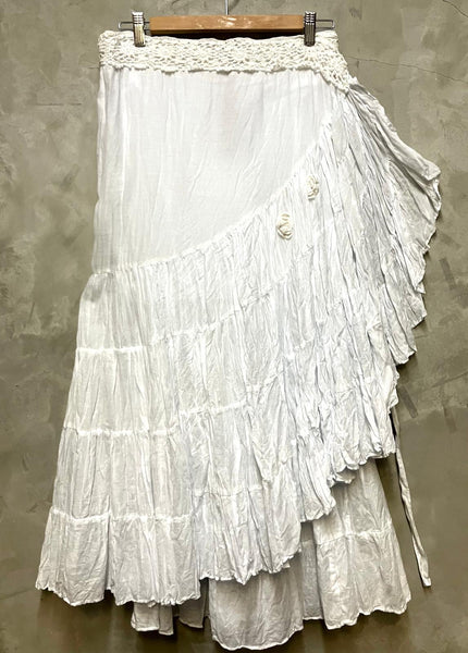 Wrap Skirt with Hand Crochet