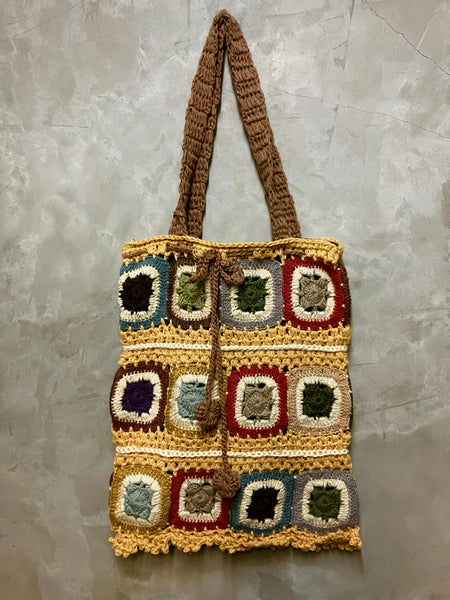 Jini Hand Crochet Tote Bag Yellow