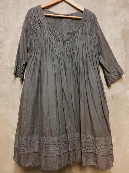 Elbow Sleeve Francoise Dress - Elephant