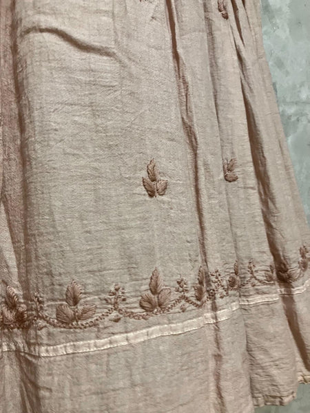 Flower Field Hand Embroidered Skirt