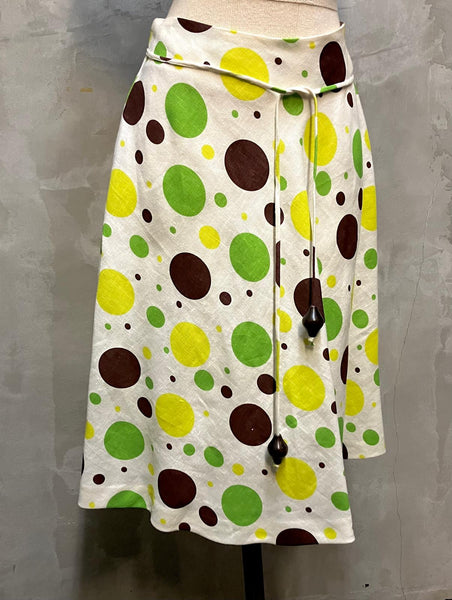 JP and Mattie Vintage Collection Dot Linen Skirt