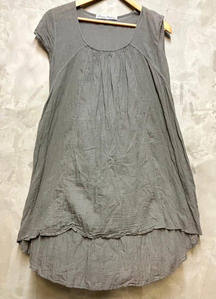 Rina Round Neck Dress - Elephant