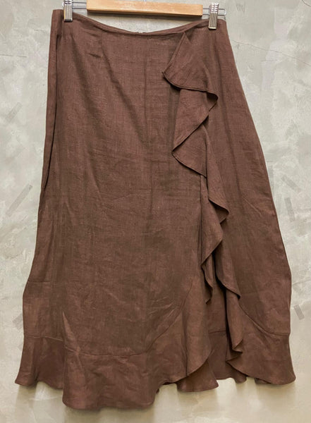 Linen Ruffle Skirt
