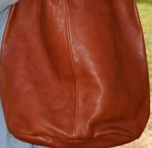 Yorino Tear Drop Shape Recycled Leather Fringe Bag