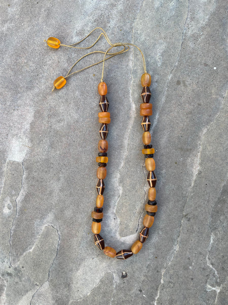 Ibiza Hand Painted Glass Bead Necklace