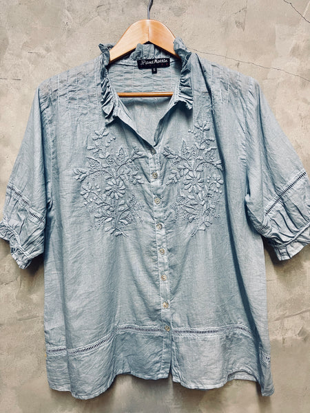 5335 Sabine Hand Embroidered Shirt