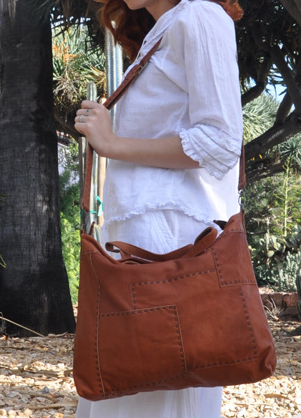 Yasina Recycled Leather Work Bag